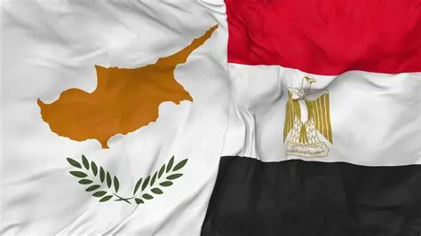 flag of Cyprus and Egypt together