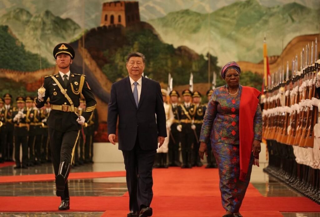 Chinese and Namibia Presidents Matching forward